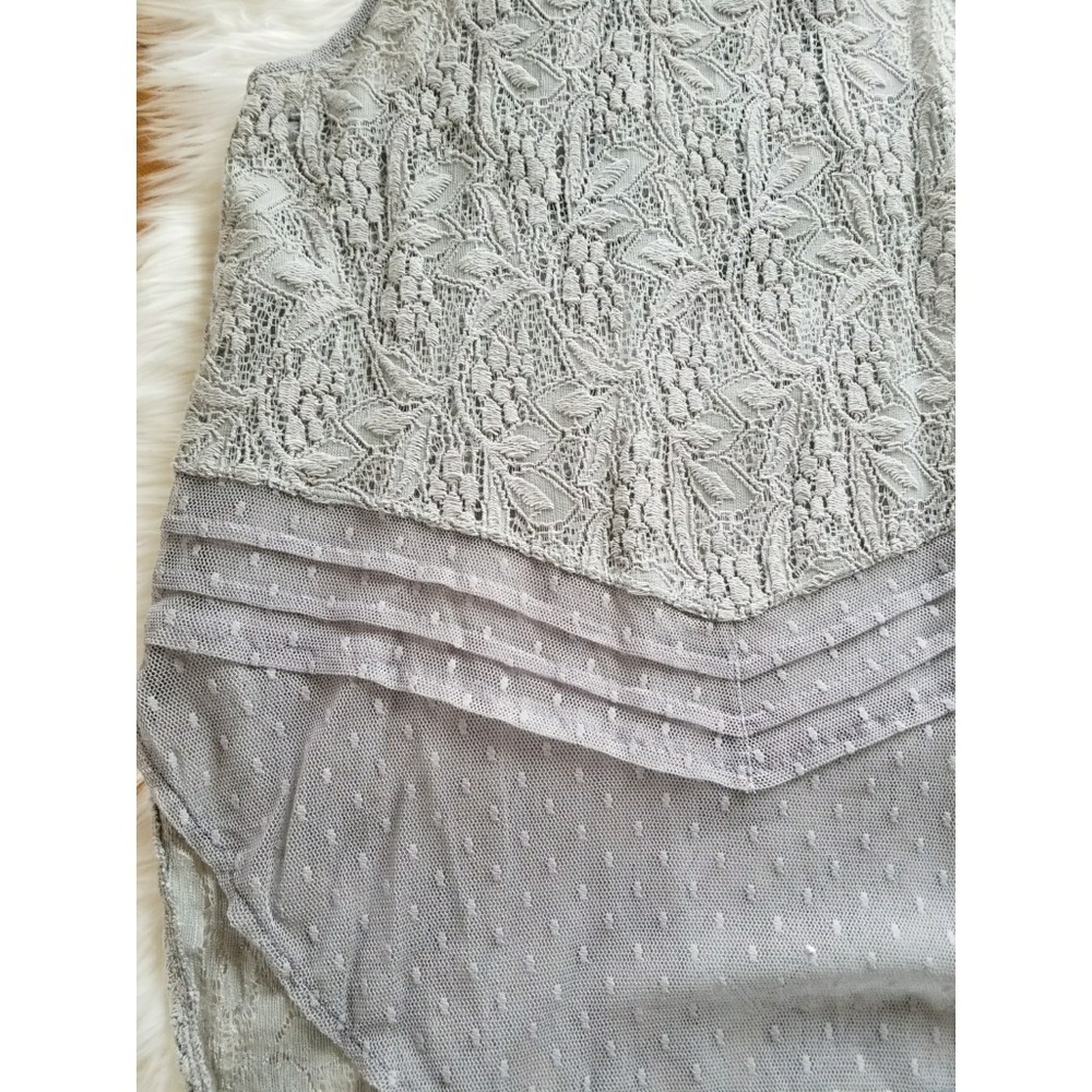 ✨Free People blue sheer lace flowy tunic tank - Picture 4 of 7
